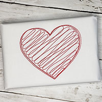 Scribble Heart Embroidery Design